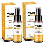 Beard Wash & Conditioner Pack |Wash to Soften & Refresh|Conditioner to Cleanse & Revive|Vanilla & Mango|2 x 50ml