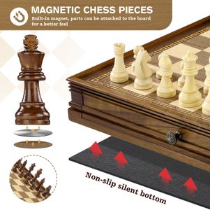 Peradix Magnetic Wooden Chess Set – Portable Board Game