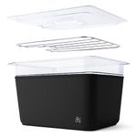 Greater Goods Sous Vide Container | Premium, Plastic Container with Sous Vide Rack and Lid | Insulated Sous Vide Container, Neoprene Sleeve Included