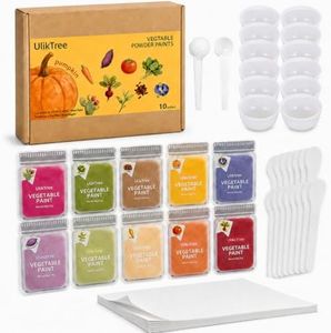 Complete Finger Paint Kit with Painting Paper 10 Colors for Toddlers 1-3