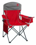 Coleman Quad Chair with 4-Can Cooler, Cup Holder & Side Pocket - Water-Resistant Oversized Camping Chair Supports up to 300 lb, Great for Tailgating, Camping & Outdoor Use, Carry Bag Included