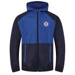 Chelsea FC Official Football Gift Boys Shower Jacket Windbreaker Navy 12-13 Yrs