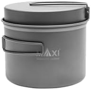 Titanium 1600ml Pot with Frying Pan Lid - Ultralight, Durable Cooking Combo for Outdoor Adventures!