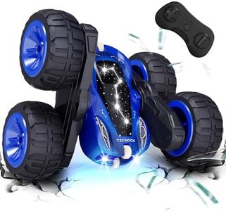 Tecnock Remote Control Car for Kids, 2.4GHz RC Car with Type-C Easy Charging, 4WD Double Sided 360° Rotates and Flips RC Stunt Car, Toys Gift for Boys and Girls