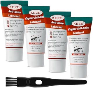 Keze Brake Grease Copper Anti Seize Lubricant Salt Moisture Protection Heat Resistant Auto Grease for Spark Plug Threads Caliper Pin Brake Pad Bolts and Nuts, 1 Oz-4 Pack