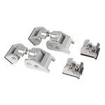 Rugged Ridge 11116.07 Hood Catch Kit, Silver; 07-18 Jeep Wrangler JK