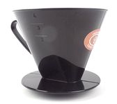 Size 4 Black Plastic Coffee Filter Cone