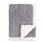 BRANDONN Baby Blanket New Born Pack of Double Layered Crib Wrapping Sheet for 0-12 Month Babies (Grey, 100 cm x 80 cm)