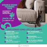 Cat Scratch Furniture Protector- Training Tape | Couch Protector from Cat Claw | Anti Scratch Furniture Protector | Sticky Paw Tape for Cat | Double Side Scratch Deterrent for Sofa E-MARQUE 4 Pack