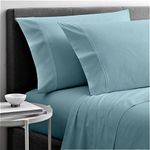 Twin XL Sheets Set for College- Dorm Bedding Sheet Set (4 Pcs),Twin Extra Long Bed Sheet Set- 400 TC,Twin Long Bedding for Dorm Bed to fit Upto 15" Deep Mattress,100% Egyptian Cotton (Light Blue)