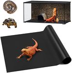 Bearded Dragon Tank Accessories, Reptile Carpet Bedding, Non-Adhesive Reptile Mat Warming Reptile Terrarium Liner Substrate for Leopard Gecko, Snake, Lizard, Tortoise, Iguana Black(18"x72")