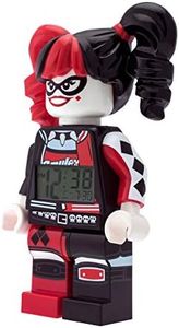 LEGO Batman, Harley Quinn 9009310 Kids Minifigure Alarm Clock | Red/Black | Plastic | 9.5 Inches Tall | LCD Display | Boy Girl | Official