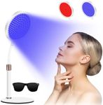 Red Light Lamp for face and Body, 100LEDs Red and Blue Light Device, 415 & 660 &850 Infrared Light for Home/Office, Height Adjustable & Angle Adjustable & Timer