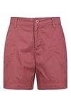 Mountain Warehouse Lakeside II Womens Shorts - Light Ladies Shorts, Durable Summer Shorts, Cosy Ladies Shorts, Cotton Shorts for Women - for Beach, Picnics Dark Pink 14