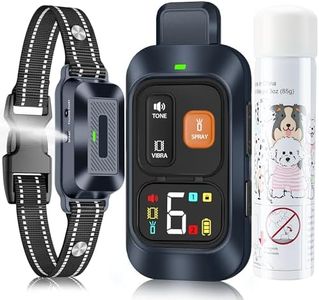 Citronella Dog Training Collar [1*Collar 1*Remote Control] 1000FT Citronella Dog Bark Collar with Remote 4 Training Modes Beep/Spray/Vibration 1-6 Levels for All Breeds Citronella Collar
