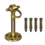 TRENDY CREATION HUB 10 Inch Long Antique Brass Finish Pad Eye Hanging Hooks and Swing Kadu Heavy Duty Hooks for Hanging with Anchor Bolt Fastener(Pack of 1)