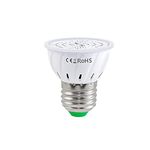 Bigougem Plant Growth Light Bulb, E27/E14/B22/GU10/MR16 Grow Light Bulb High Temperature Resistance Easy to Install Super Bright Professional LED Plant Grow Lamp for Indoor E27 60bead