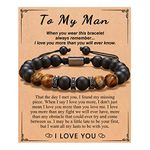 PINKDODO Gifts for Men, Mens Bracelet Anniversary Christmas Birthday Valentines Day Gifts for Men Husband Him Boyfriend Mens Who Have Everything