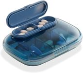 Portable Small 6 Day Pill Case-Three Meals a Day, Mini Portable Seal, Moisture-Proof Medicine, Drug Box, Portable Travel Pill Dispenser, Stylish Medications & Supplements Organizer(6 Grid) (BLUE(6GRID))