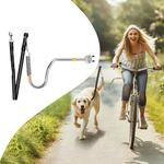 Heavy Duty Dog Bike Leash Attachment with Shock Absorbers Safety Hands Free Retractable Dog Bicycle Leash Adjustable Distance 1000lbs Pull Strength for Running Exercising Jogging Cycling