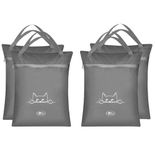 Lify 4Pcs Large (20’’ X 15” Inch) Travel Laundry Bag Water-Resistant Wet Dry Bag Washable Dirty Clothes Drawstring Bag Bathing Suit Workout Bag (Grey (4Pcs))