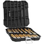 HURRICANE Metric 99pc Titanium Twist Drill Bit Set, 135° Tip High Speed Steel Jobber Drill Bits Kit for Wood/Cast Iron/Aluminum Alloy/Plastic/Fiberglass, with Storage Case, Size from 1.5mm to 10mm