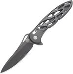 ARTISANCUTLERY Hoverwing Pocket Folding Knife ATZ-1801P, Tactical EDC Knife with Stonewash D2 Blade and Steel Handle for Men Outdoor Hiking Camping Survival Hunting