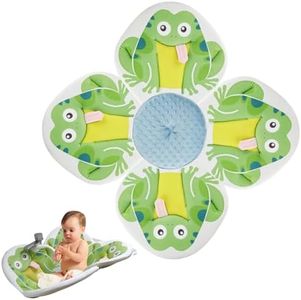 PandaEar Baby Bath Pad for Infant Newborn | Bath Seat Soft Frog Cushion Mat for Sink Bathtub Essentials Shower Gift (Green)