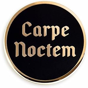 Pinsanity Carpe Noctem "Seize The Night" Gothic Enamel Lapel Pin