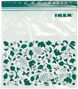 IKEA ISTAD Bolsas de comida resellables, 2,5 L, color verde con patrón, juego de 50