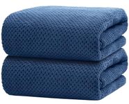 HOMEXCEL Bath Towel Set Pack of 2, 30 x 60 Inches Large Microfiber Bath Towels, Soft, Absorbent, and Quick Dry Towels for Bathroom, Pool, Beach, Swim, and Yoga, Large Bathroom Towels, Blue