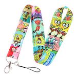 Spongebo Lanyard Keychain , Anime ID Badges Lanyard, Key Lanyard for ID Card Holder, Cell Phone Case (1)