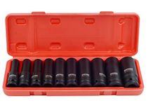 DAYUAN 1/2" Drive Impact Deep Socket Set 10Pcs 10-24mm Drive Cr-Mo Steel for Automotive and DIY Tasks