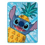 Northwest Lilo and Stitch Micro Raschel Throw Blanket, 46" x 60", Pineapple Surprise