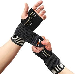 NeoAlly Copper Wrist Sleeves for Pain Relief Adjustable Wrist Support Compression Brace for Carpal Tunnel, Arthritis, Tendonitis, Bursitis and Wrist Sprain, Small (Pack of 2)