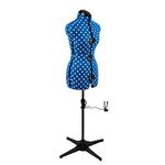 Sewing Online Adjustable Dressmakers Dummy, in Duckegg Polka Dot with Hem Marker, Dress Form Sizes 10 to 16 - Pin, Measure, Fit and Display your Clothes on this Tailors Dummy - 5902A