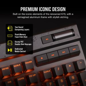 CORSAIR K70 MAX RGB Mechanical Gaming Keyboard – Customizable Lighting