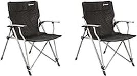 Outwell Goya Folding Camping Arm Chair (Black) (Pair of chairs)