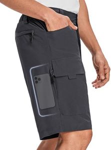 Moosehill Mens Cargo Hiking Shorts Lightweight Water Resistant for Casual Golf Work Tactical Fishing with 6 Pockets(Dark Grey, 34)