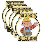 XMJY 5 Pack Funny Hardhat Stickers 