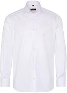 eterna Men's Plain Cover Shirt, Modern fit, White, 34 AU