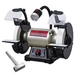 BUCKTOOL 8 Inch 3/4 HP Low-Speed Bench Grinder fit CBN Wheel Professional Wobble-free Wheel Grinder TDS-200C4HL