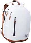 Wilson Unisex-Adult Roland Garros Tour Backpack, White, 2 Rackets