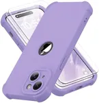 ORETECH for iPhone 15 Case, with [2 x Screen Protectors] [15 Ft Military Grade Drop Test] [Full Camera Protection] 360° Full Body Shockproof Slim Thin Phone Case iPhone 15 Cover 6.1" Lilac