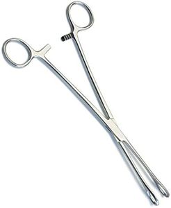 Grafco Foerster Sponge Forceps, Curved & Serrated Tips, 9.5" Long, 2734