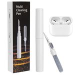 Cleaner Kit for Airpods 1 2 Pro, Multi-Function Cleaning Pen Soft Brush for Bluetooth Earphones Case Cleaning Tools for All Earbuds (White)