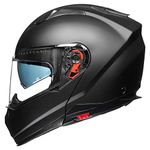 ILM Modular Motorcycle Helmets for Adults Men Full Face Flip up Street Bike Motorcycle Helmet Pinlock Compatible DOT Model-909 (Matte Black, XL)