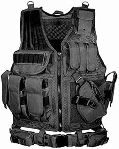N / A Gilet da Uomo Gilet tattico Militare, Gilet tattico Serie Elite Regolabile, Caccia da Campeggio all'aperto Pesca Escursionismo Airsoft War Game