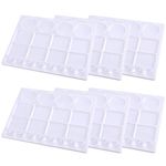 Foraineam 6 Pack 20-Well Palette Watercolor Paint Tray Palettes for Oil, Watercolor and Acrylic Paints