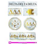 Delta Delta Delta - Sticker Sheet - Marble Theme
